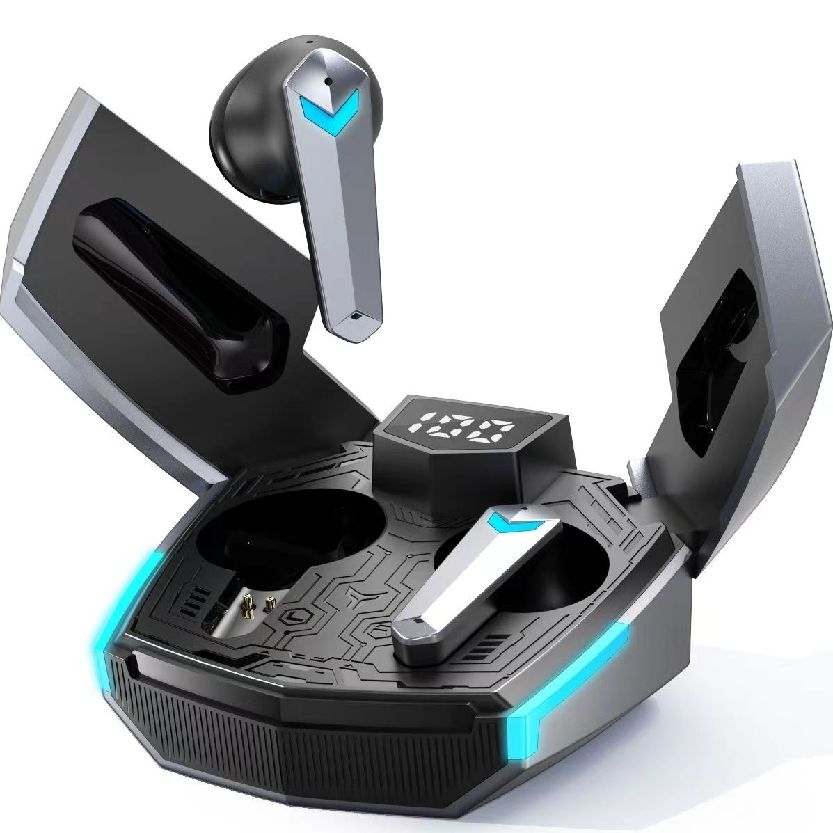 Wireless Earbuds TWS Bluetooth 5.2 Low-Latency Game Headset with AI Call Noise Cancelling-1
